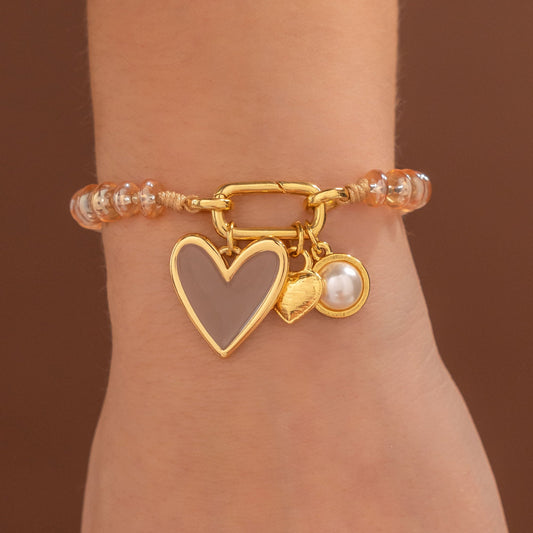 Pulsera Broche Charms + Aretes