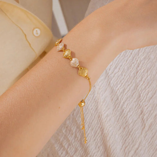 Pulsera Mini Conchas + Aretes
