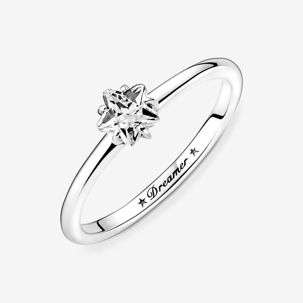 Celestial Sparkling Star Solitaire Ring