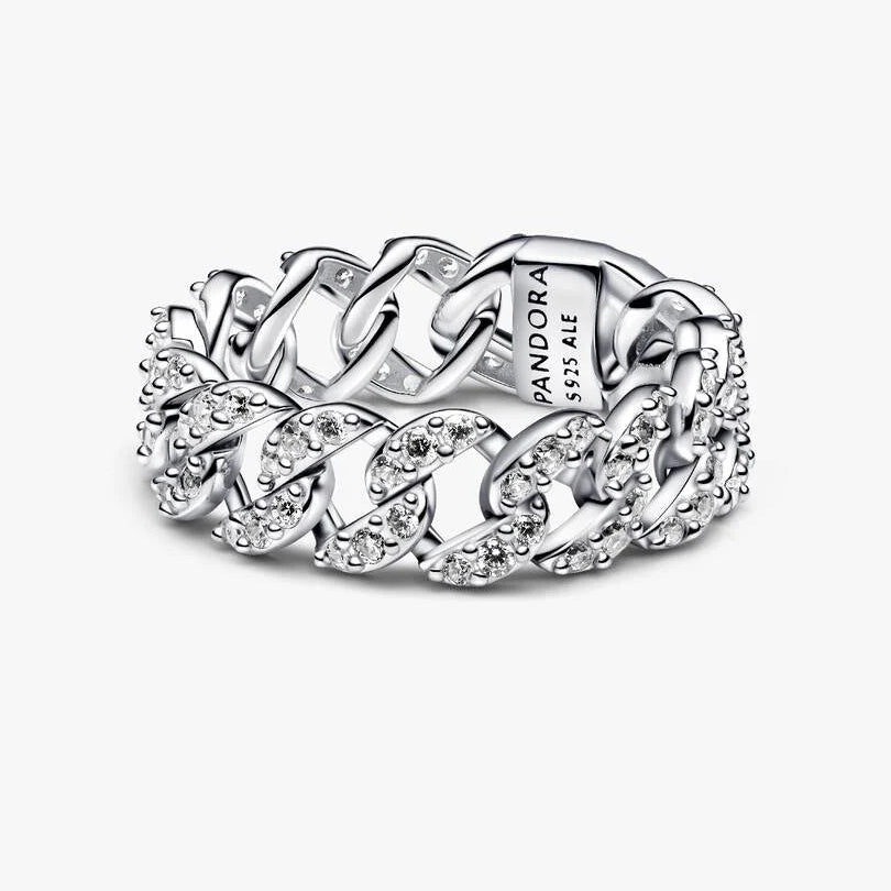 Pavé Cuban Chain Ring