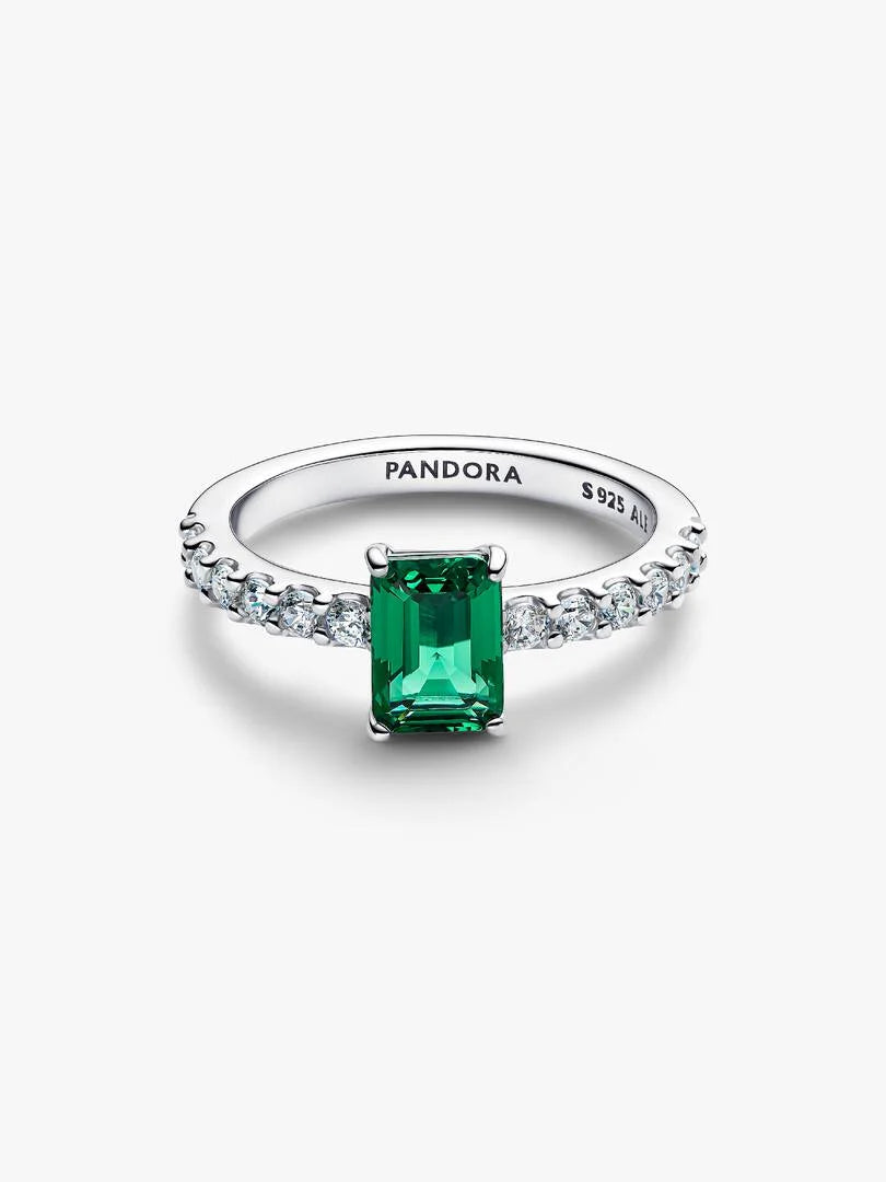 Rectangular Sparkling Green Halo