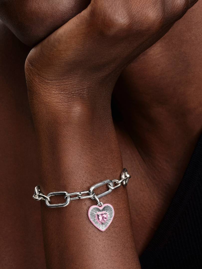 Radiating Pink Heart Medallion