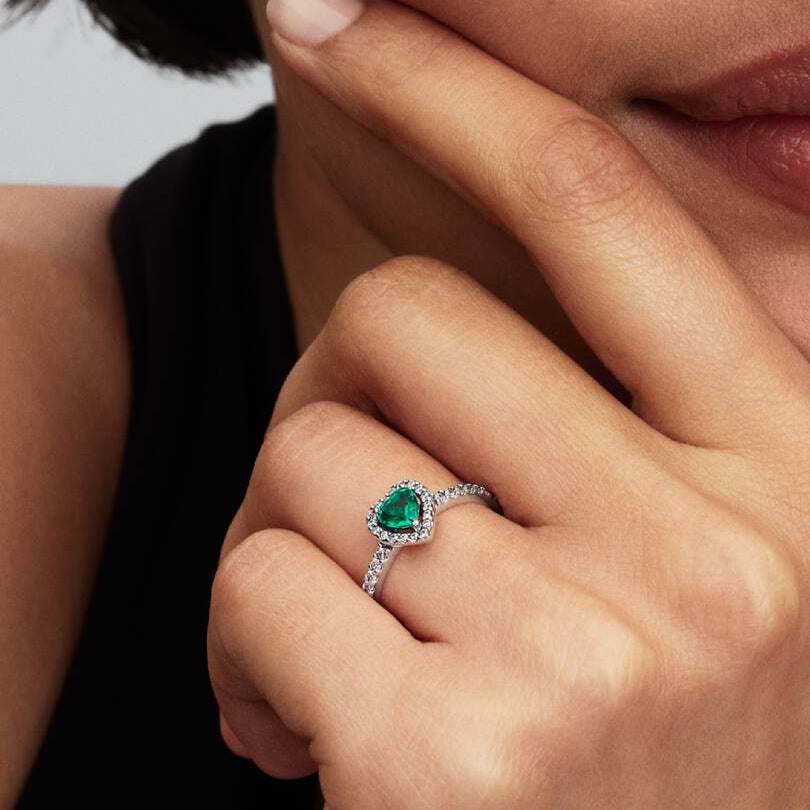 Elevated Royal Green Heart
