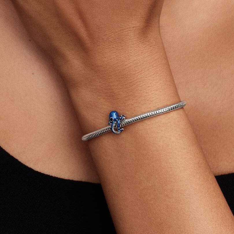 Blue Octopus Charm