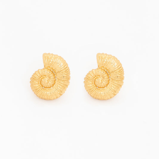Aretes Maxi Caracol Gold