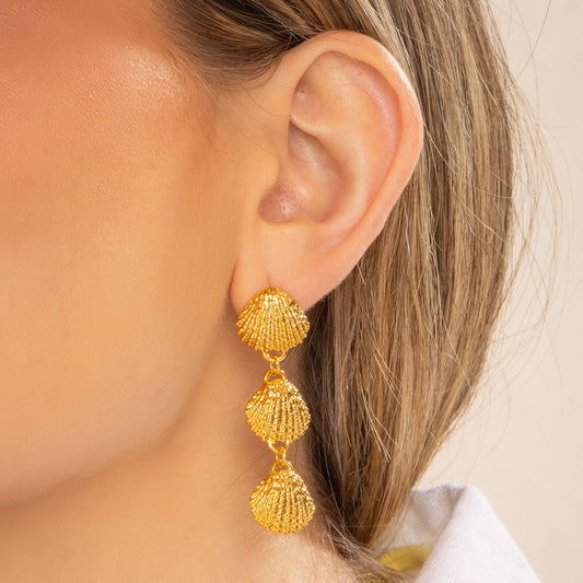 Aretes Concha Largo Gold
