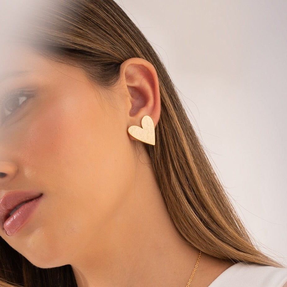 Aretes Maxi Corazon Gold