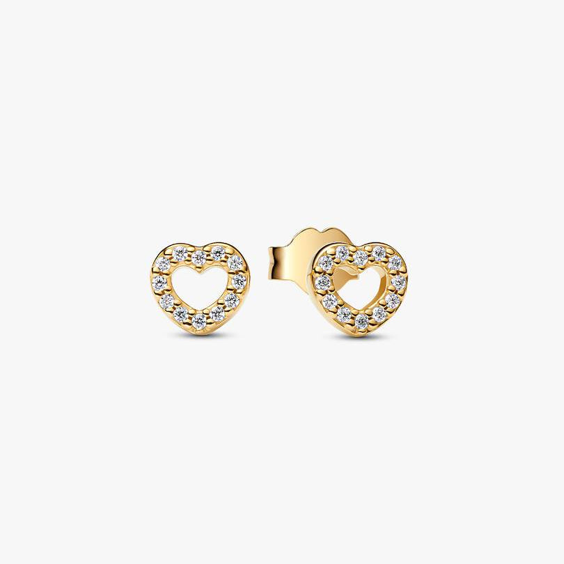 Open Heart Stud Shine