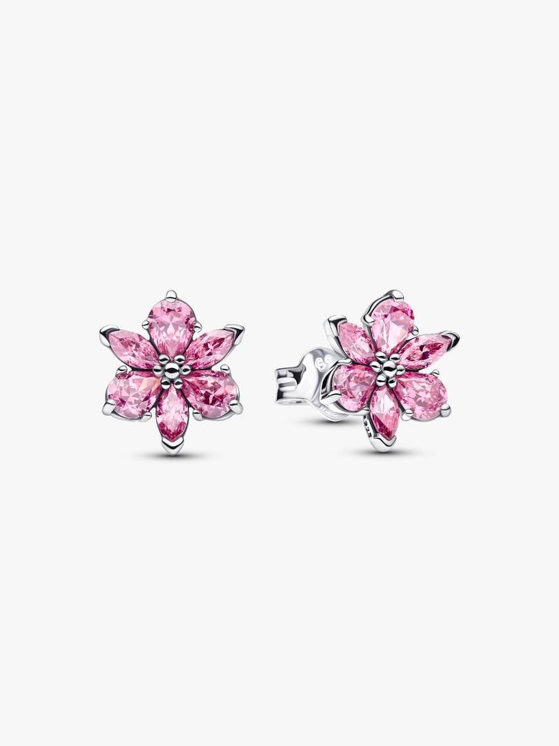 Herbarium Sparkling Pink Flower Stud
