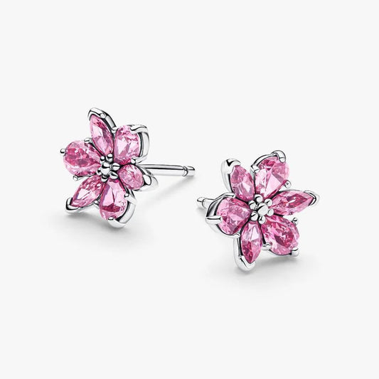 Herbarium Sparkling Pink Flower Stud