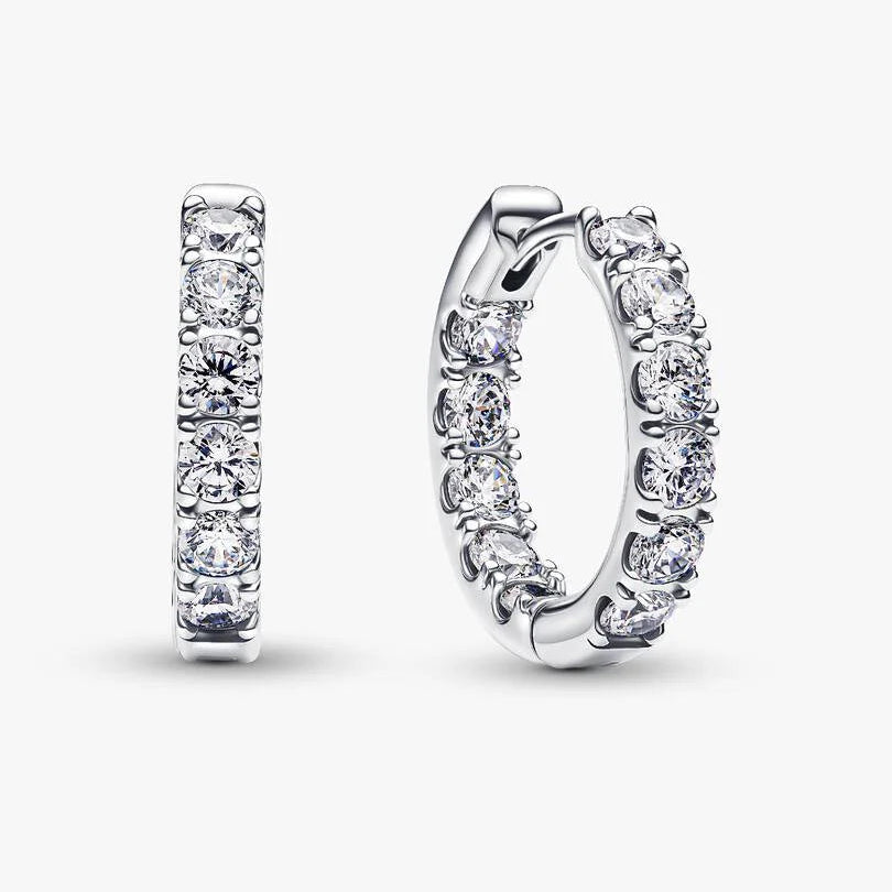 Sparkling Row Eternity Hoop