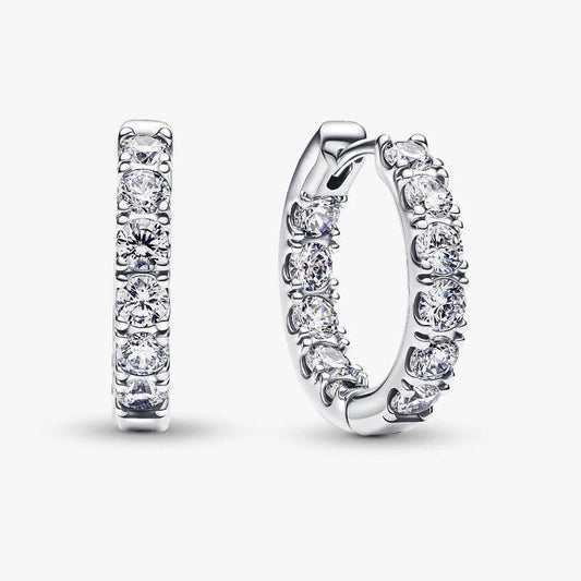 Sparkling Row Eternity Hoop