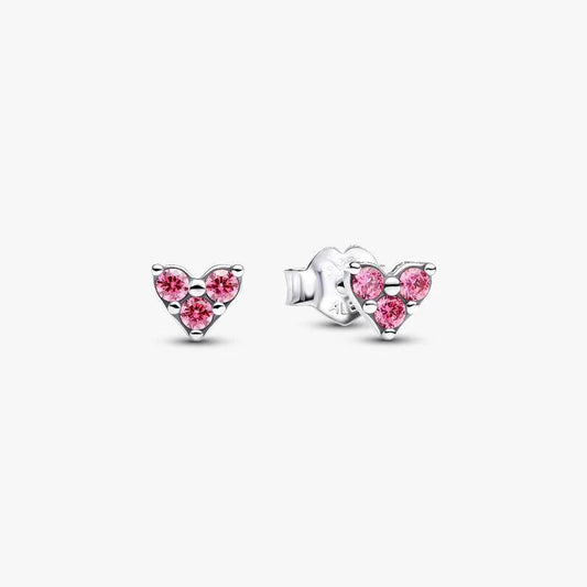 Triple Stone Pink Heart