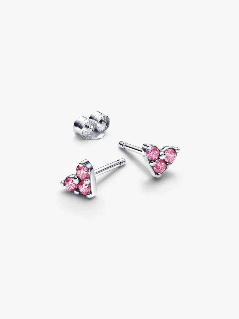 Triple Stone Pink Heart