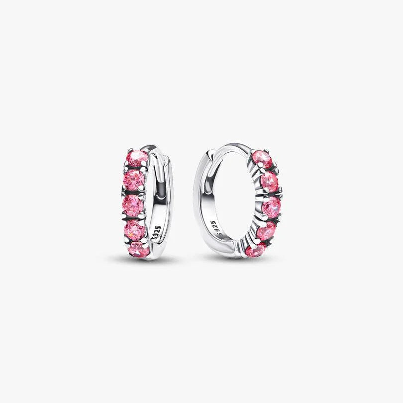 Pink Huggie Earrings