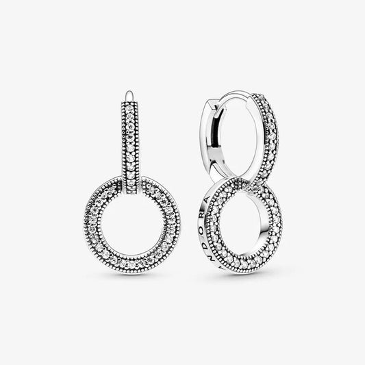 Sparkling Double Hoop