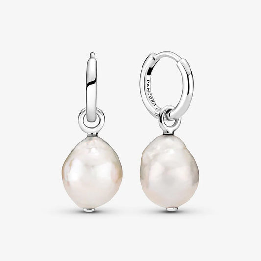 Freshwater Cultured Baroque Pearl Hoop