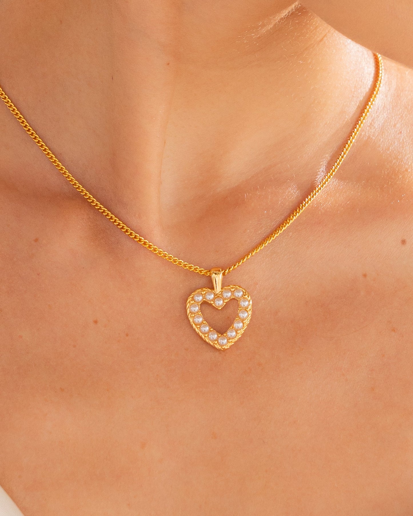 Set x2 Layering Corazón Multiperlas + Aretes