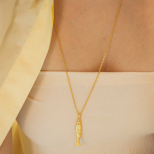 Collar Pez Sardina + Aretes