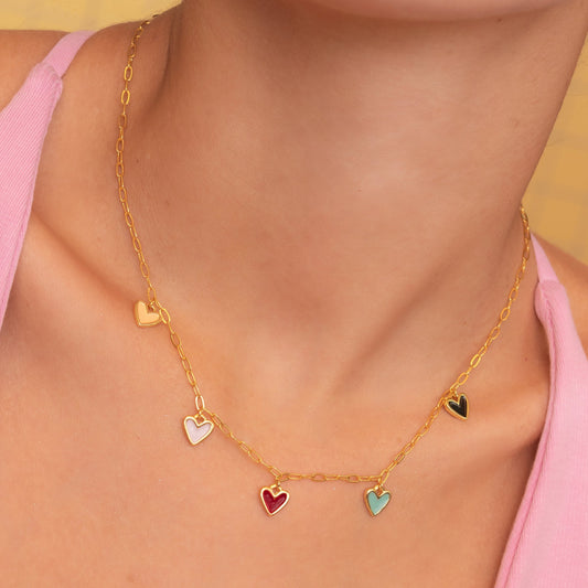 Cadena Corazones Multicolor