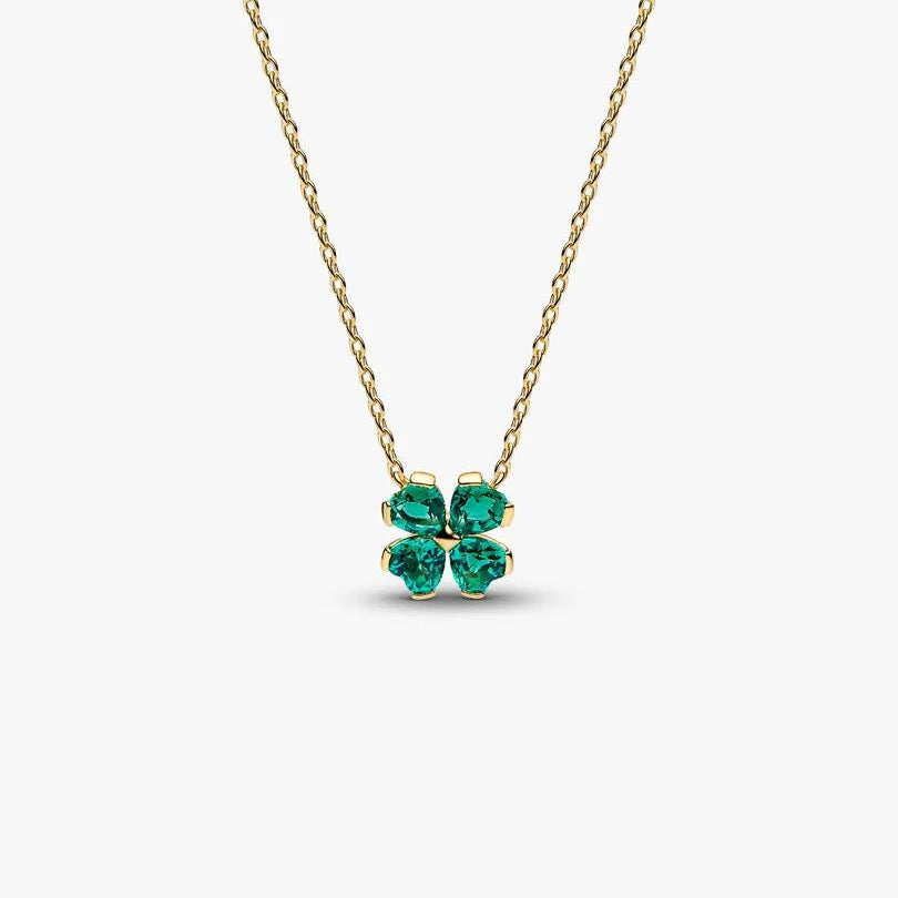 Green Lucky Clover Pendant