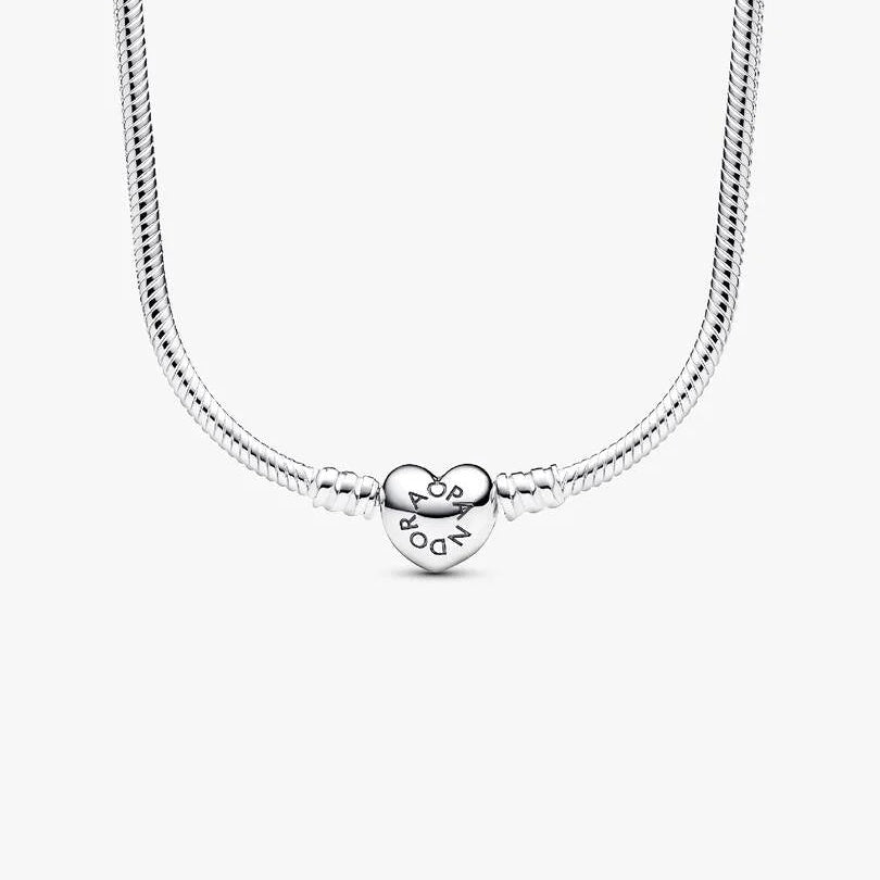 Pandora Moments Heart Clasp Snake Chain