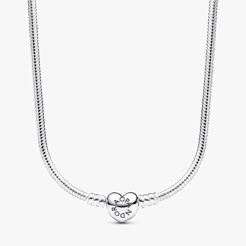 Pandora Moments Heart Clasp Snake Chain
