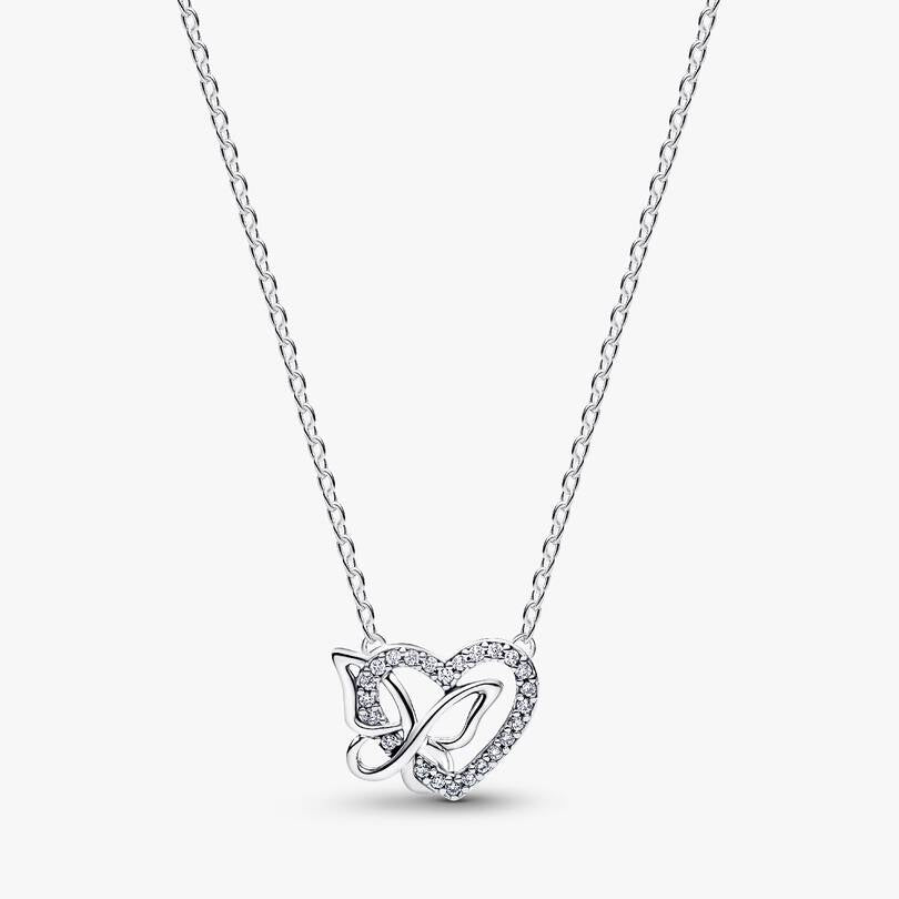 Entwined Heart & Butterfly Pendant