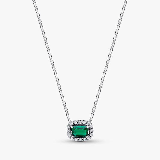 Rectangular Sparkling Green Halo