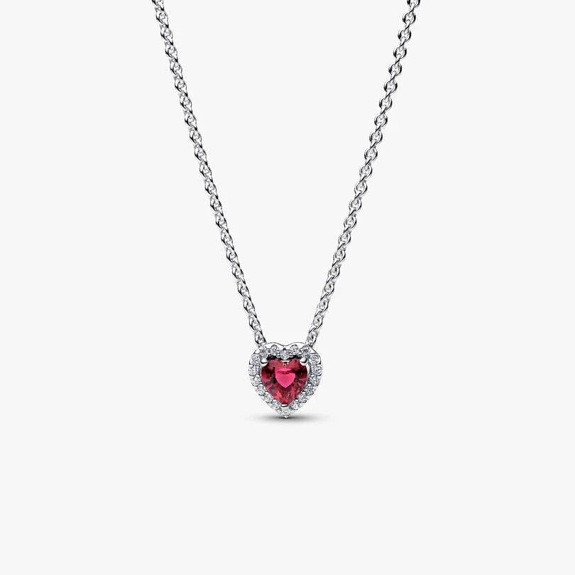 Elevated Red Heart Collier