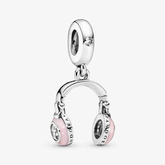 Pink Headphones Charm