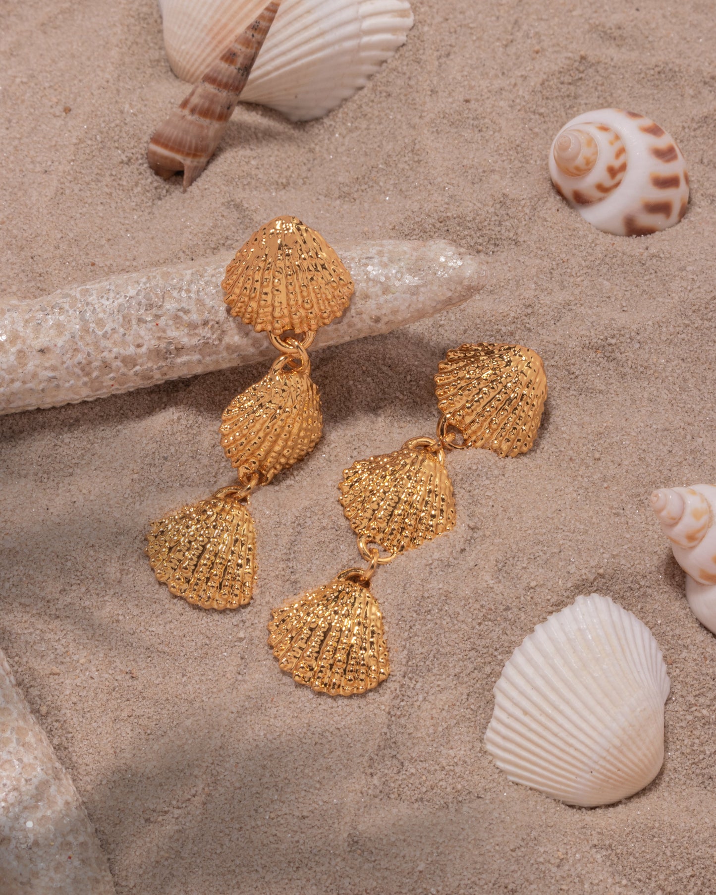 Aretes Concha Largo Gold