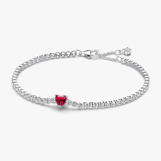 Red Sparkling Heart Tennis