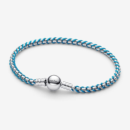 Blue Cord Snake Chain Bracelet