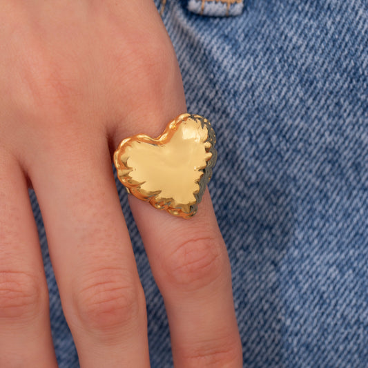 Anillo Corazón Globo