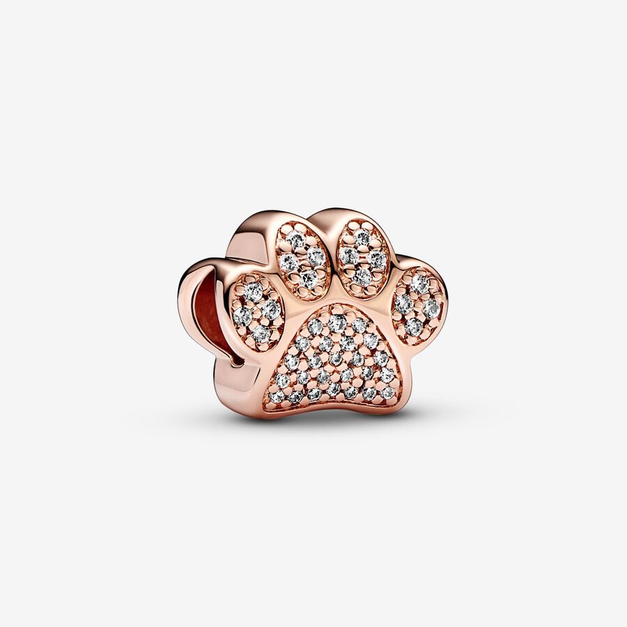 Paw print Charm Rose