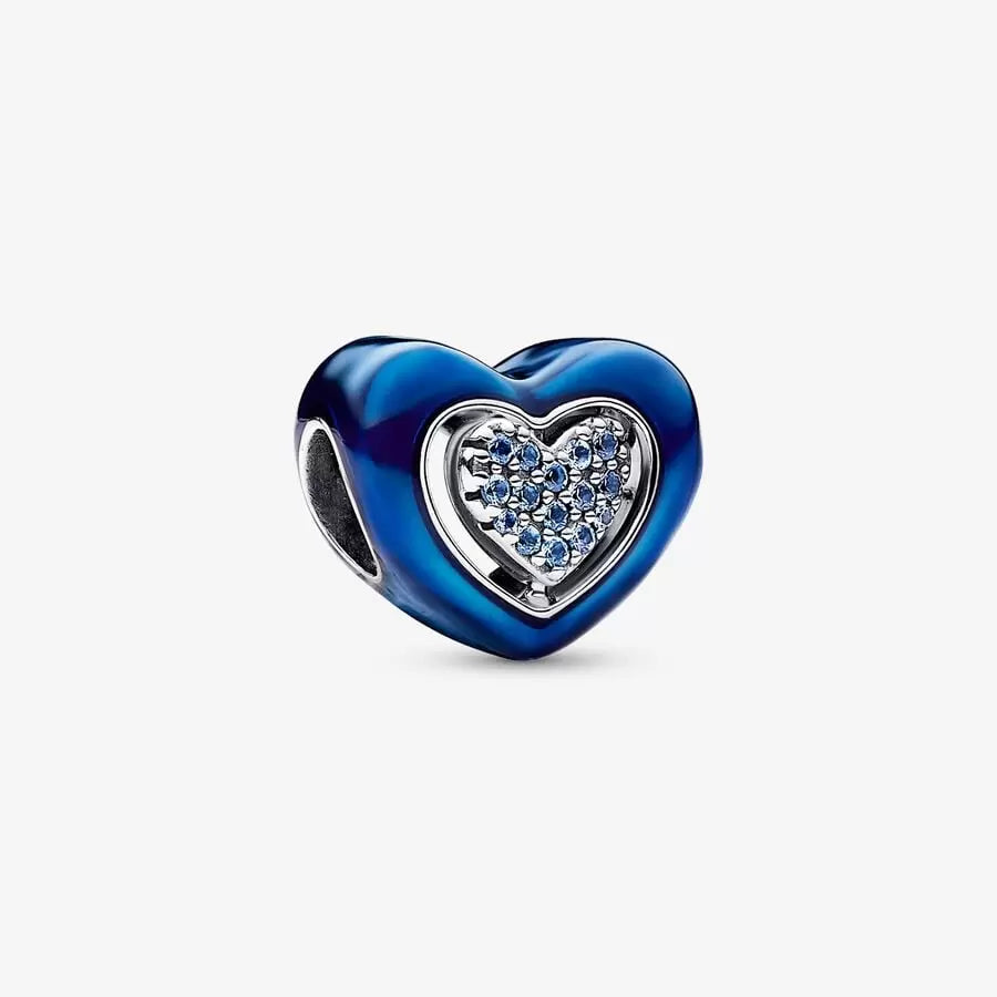 Blue Spinnable Heart