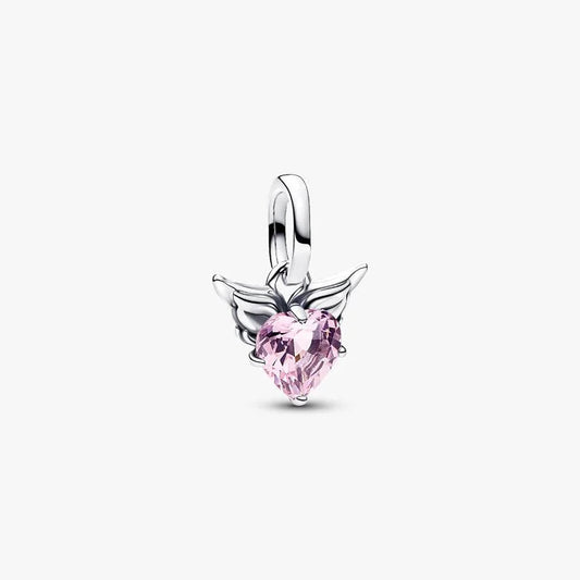 Winged Pink Heart Mini