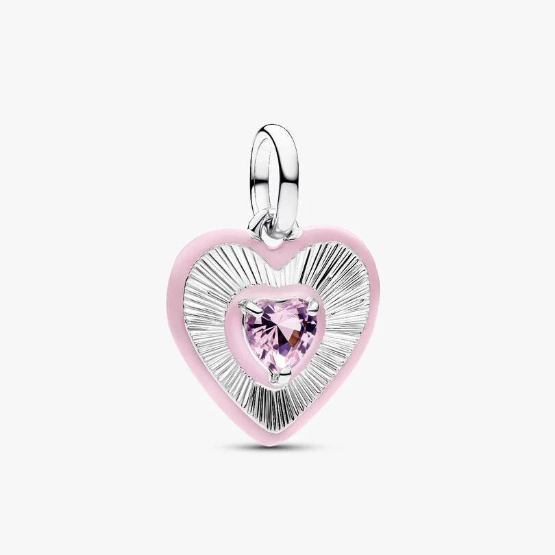 Radiating Pink Heart Medallion
