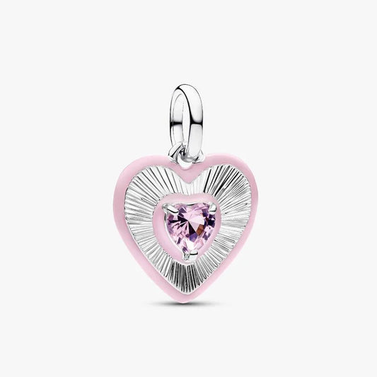 Radiating Pink Heart Medallion