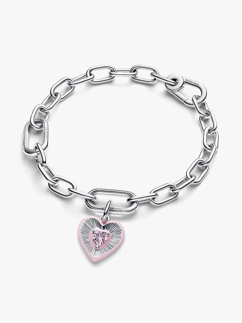 Radiating Pink Heart Medallion