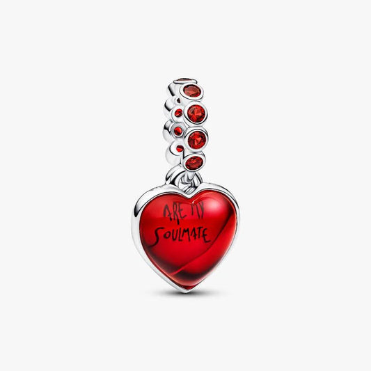 Red Murano Glass Heart Double