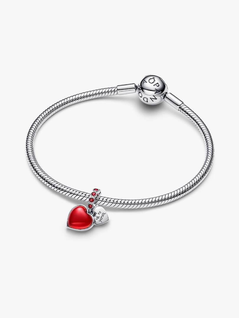 Red Murano Glass Heart Double