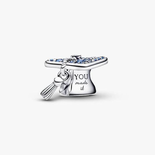 Sparkling Blue Graduation Cap