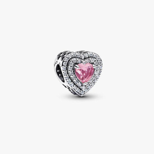 Sparkling Pink Leved Heart