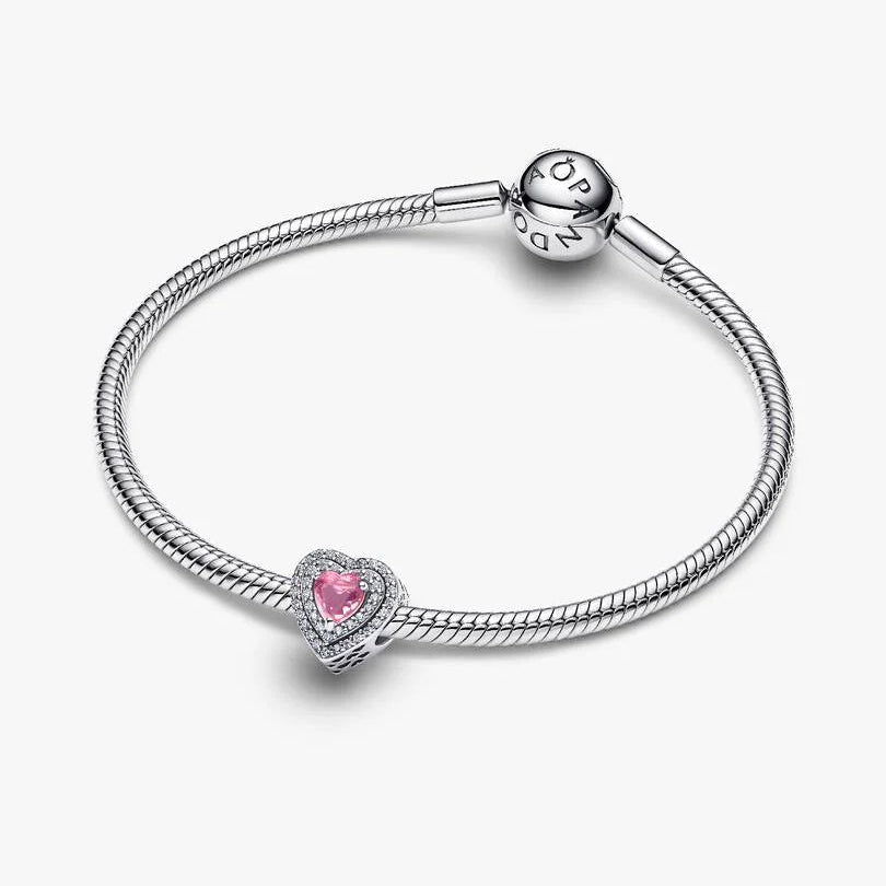 Sparkling Pink Leved Heart