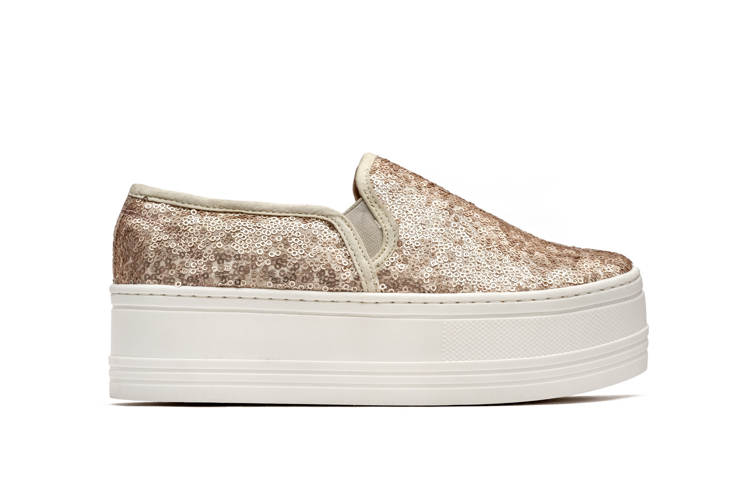 Plataforma Casual Lentejuelas Oro Rosa