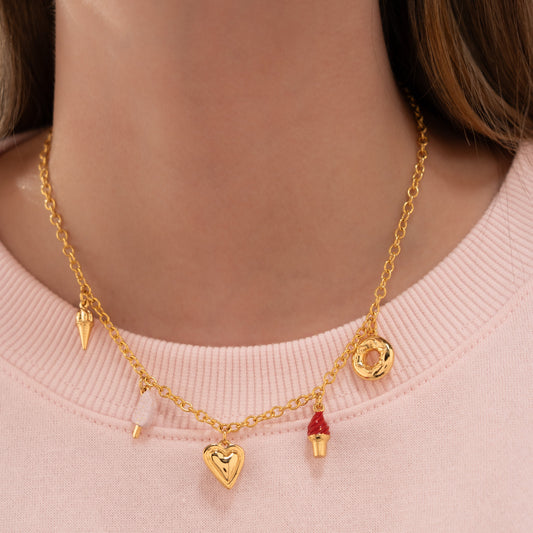 Collar Multicharms Candy + Aretes