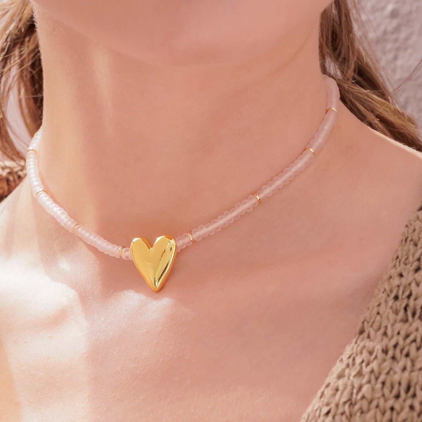 Collar + Aretes Corazón