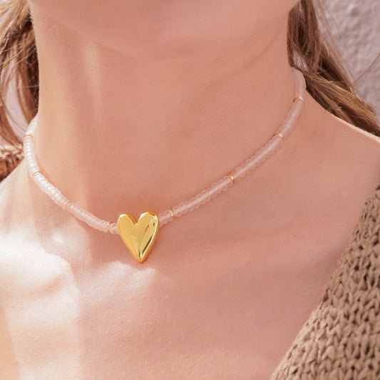 Collar + Aretes Corazón